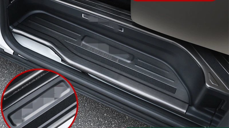 Педали из нержавеющей стали для Toyota Alphard 2015 2018 черные запасные части порога двери