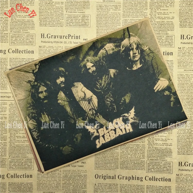 BLACK SABBATH Ностальгия Ретро Рок-Группа Музыка плакат печать рисунок ядро декоративная живопись - Цвет: Прозрачный