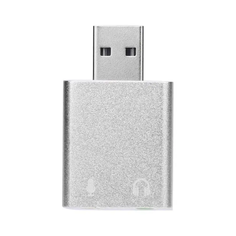 Хорошая продажа Внешний USB 2 0 в 3D Виртуальная Звуковая карта адаптер конвертер 7 1