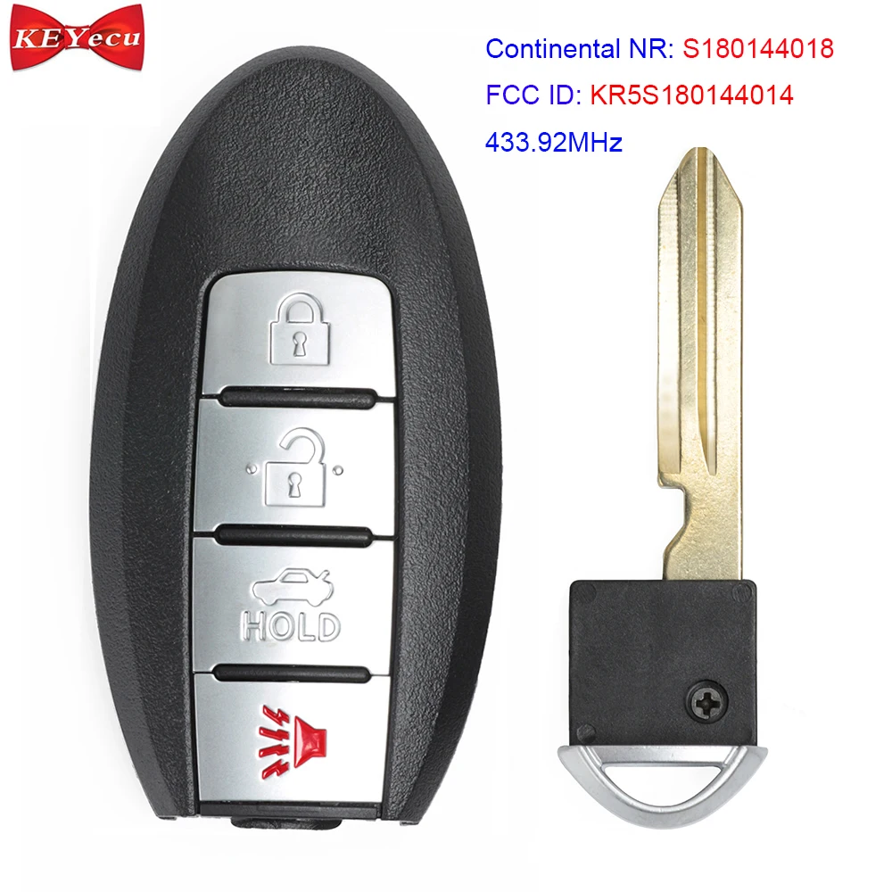 KEYECU for Nissan Altima Maxima 2013 2014 2015 Remote Key Fob S180144018 KR5S180144014 433.92MHz | Автомобили и мотоциклы