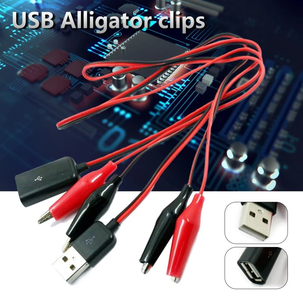 USB зажим крокодил провод мужской/женский к тестер детектор постоянного