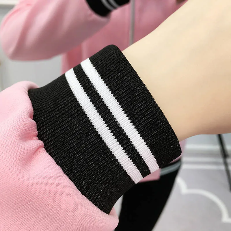 

M logo classical bomber ladies jacket women coat female autumn casual cardigan team patchwork Baseball o-neck tops bolero 2019