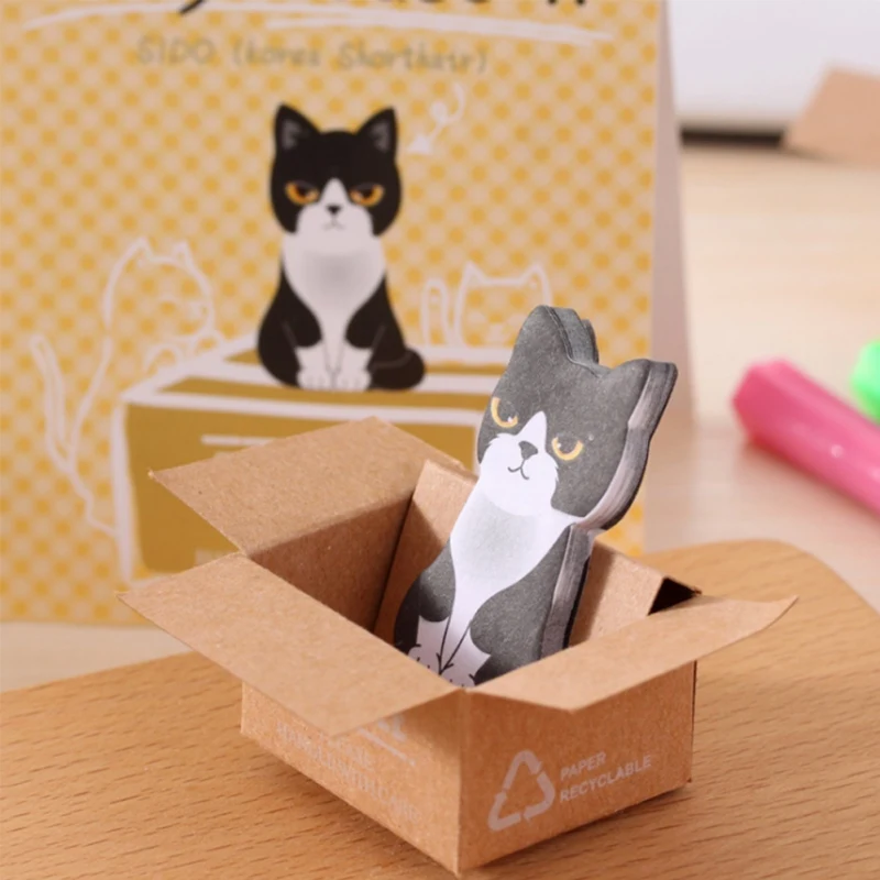 Kawaii милые блокноты для заметок с котом Китти, стикеры для заметок, этикетки, школьные канцелярские принадлежности, подарок