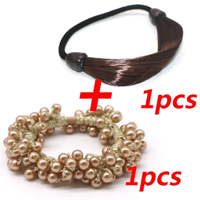 2PCS Style 20 Женская тиара, атласная лента, бант, лента для волос, резинка для волос, аксессуары для волос, прическа, ободки для девочек - Цвет: 2PCS Style 20