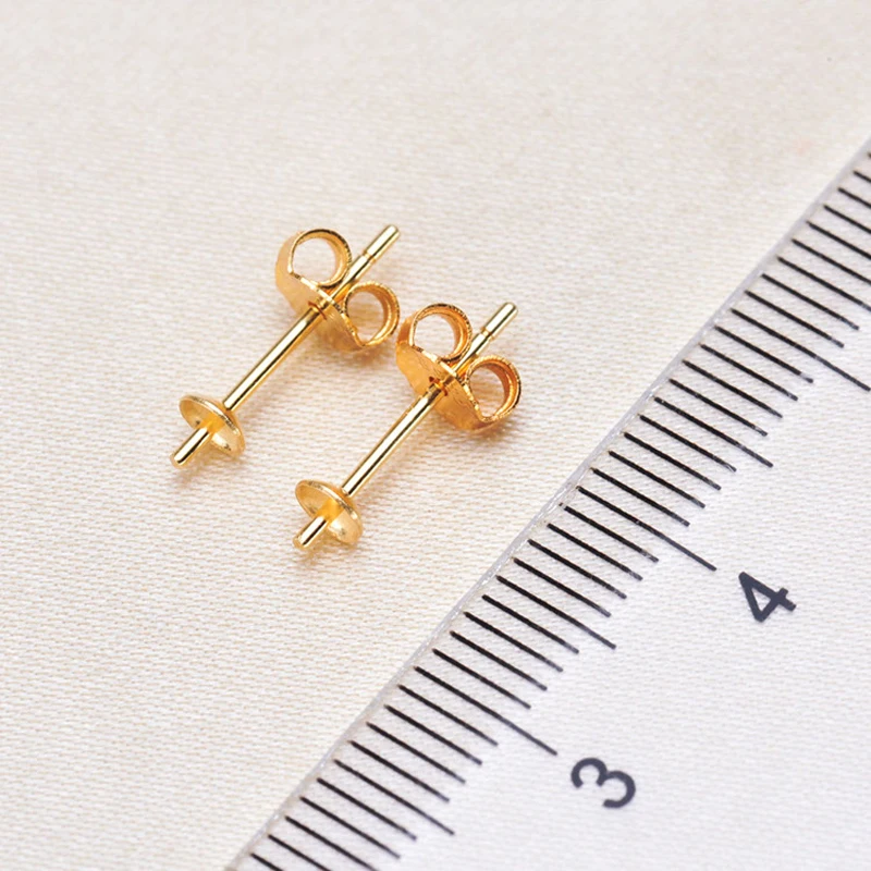 10 pairs Fashion 925 Silver Pearl Stud Earrings Accessory simple paragraph Suitable for any size pearl Jewelry or crystal | Украшения и