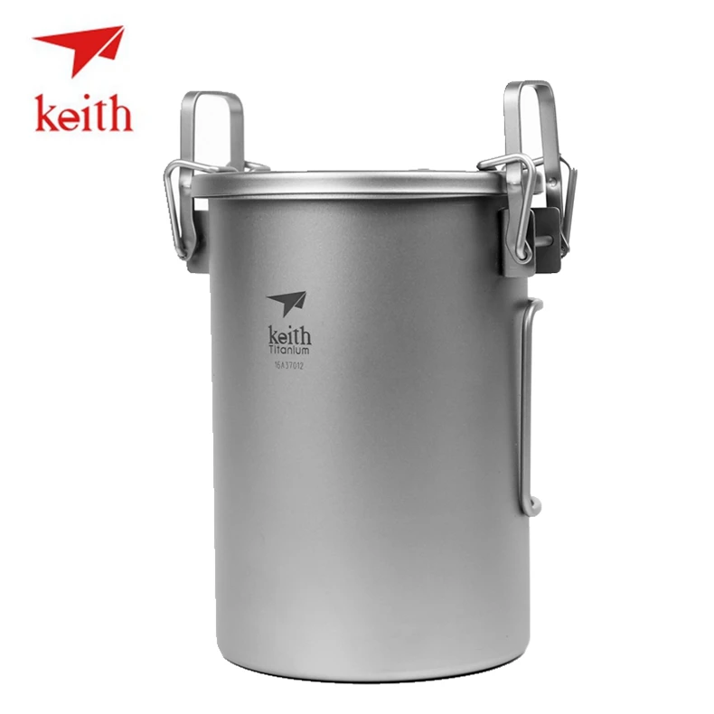 Keith 0.9L складные титановые горшки для походов на открытом воздухе, походов, путешествий, пикника, Сверхлегкий барабан, кухонная посуда для воды, кастрюля для приготовления пищи