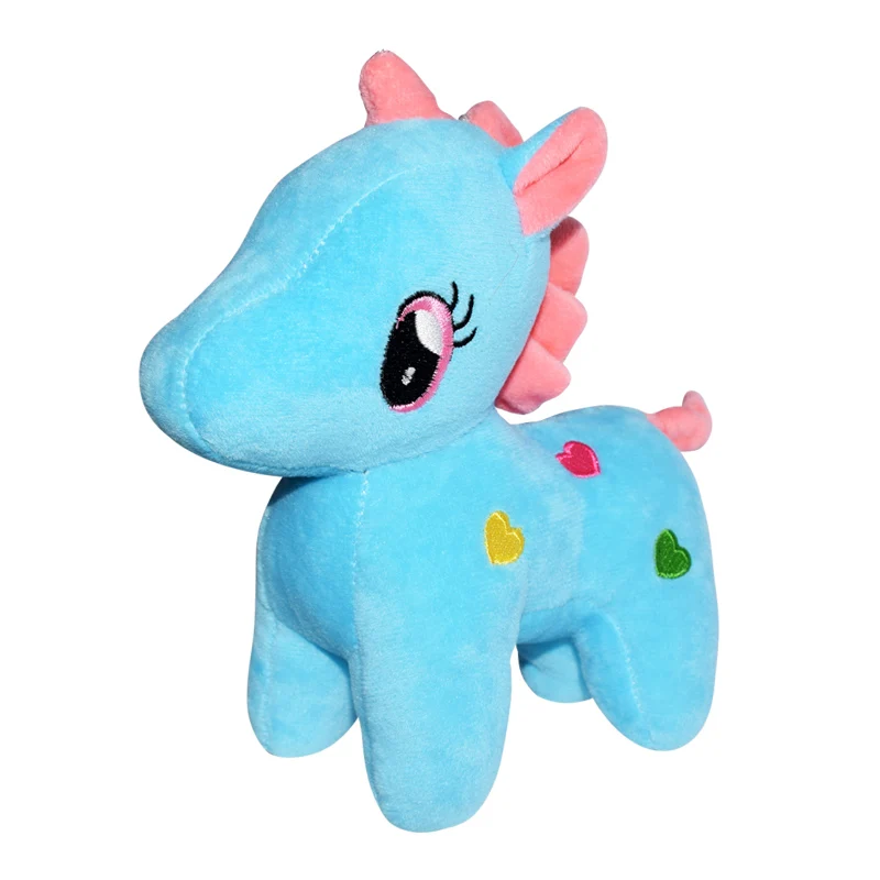20cm blue 20/22 см милый Единорог плюшевая игрушка мягкая кукла с надписью «Unicorns мягкая пижама в виде животных Единорог обниматься успокоить Подушка для сна, подарок для детей - Цвет: 20cm blue