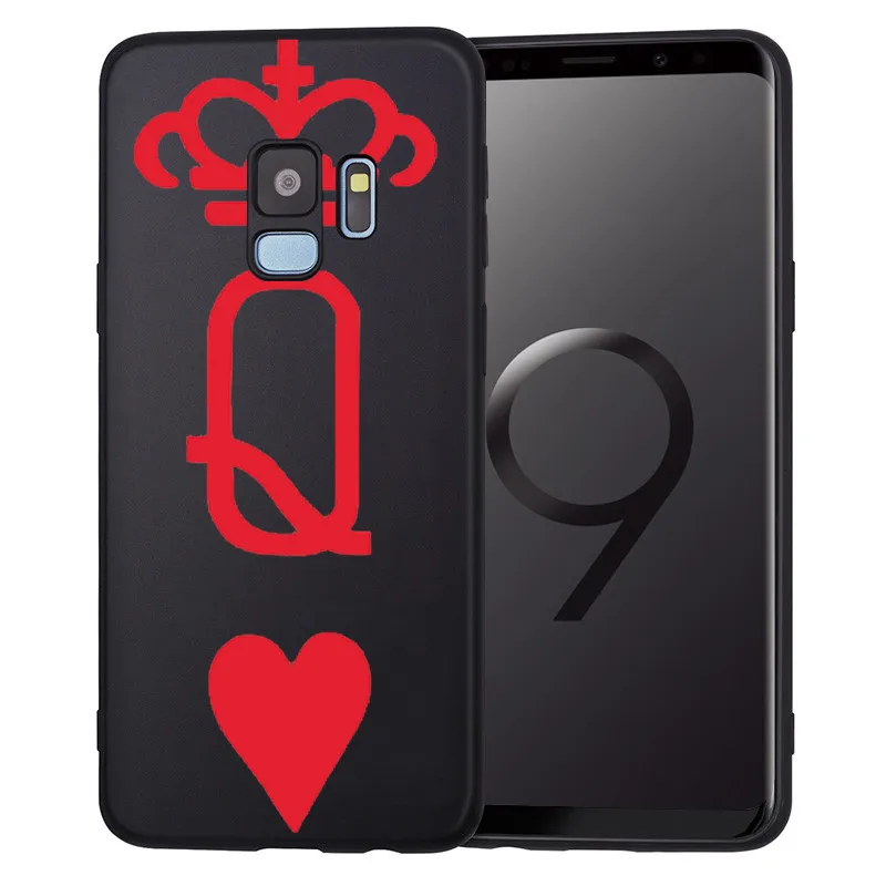 king Queen Crown DIY For Samsung Galaxy S6 S7 Edge S8 S9 S10 Plus Lite Note 8 9 A20 A30 A40 A50 A70 phone Case Cover Coque Etui
