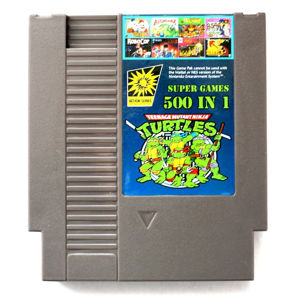 500 в 1 72 контакта 8 бит игровая карта с игрой Contra NINJA TURTLES1 2 3 4 Приключения остров