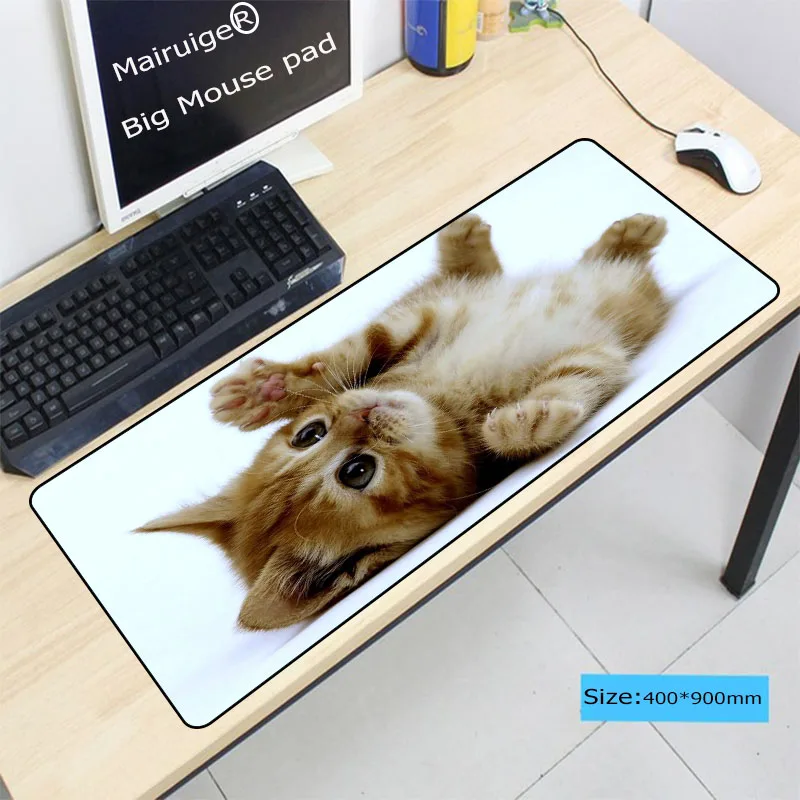 

Mairuige Cute Lying Cat Gaming Mouse Pad Locking Edge Large Mouse Mat PC Computer Laptop Mouse pad for Animal CS GO dota 2 lol