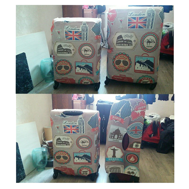 Защитный чехол FORUDESIGNS для дорожного чемодана пылезащитный из спандекса на