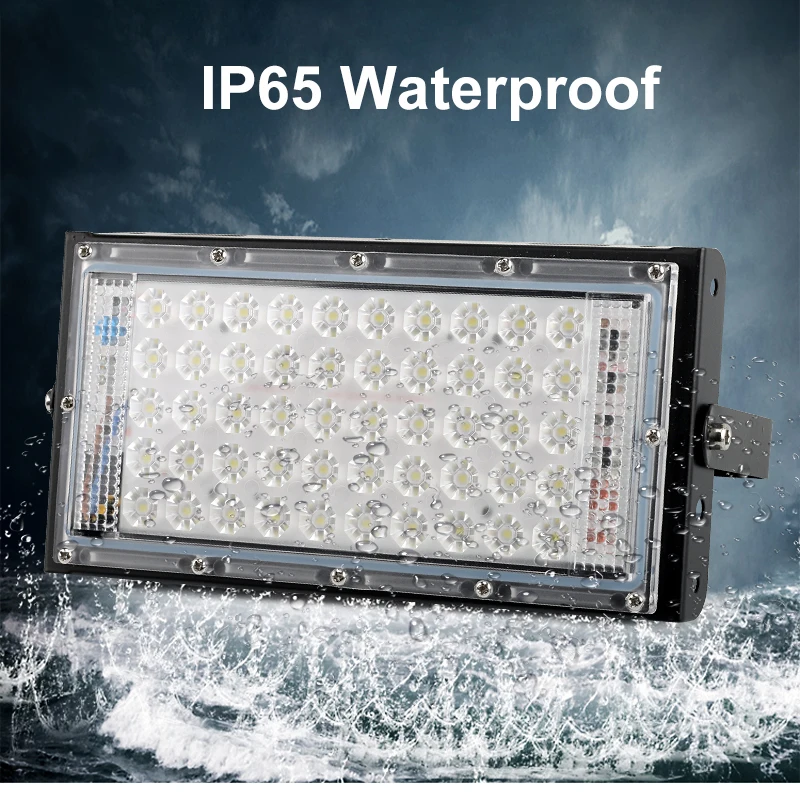 Светодиодный прожектор светильник 50W 220V 240V заливающее светильник IP65 Водонепроницаемый наружной стены отражатель светильник ing Сад Квадратный точечный светильник