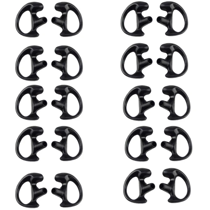 

Lot 10 Pair Small/Medium/Large Size Silicone Earmold Earbud for Universal Walkie Talkie Acoustic Air Tube Earpiece Headset