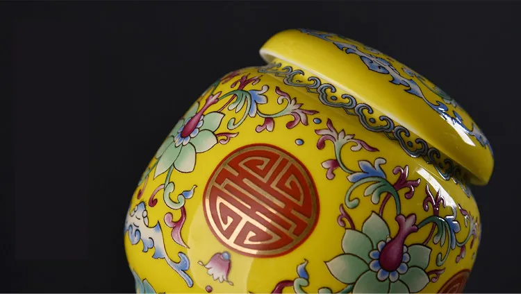 Chinese Palace Style Ceramic Tea Storage Box Tea Jars Delicate Tin Food Candy Jars Storage Container Quality Spices Storage Box