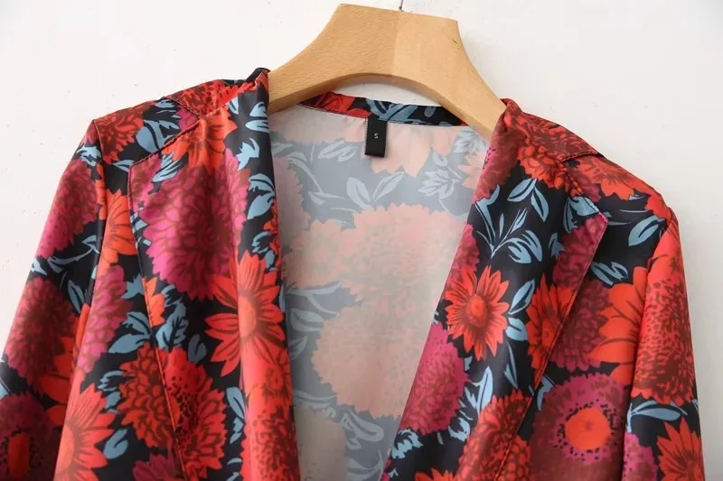 Женское боди с цветочным принтом длинным рукавом | Женская одежда