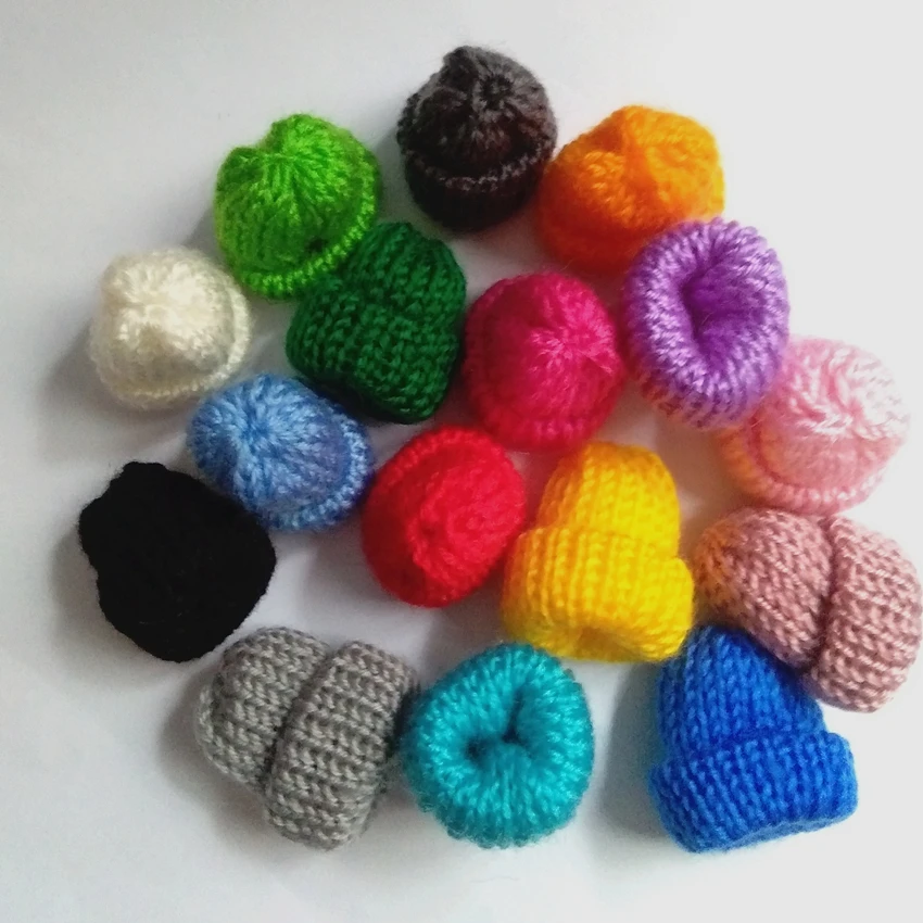 12pcs/lot Cute Small Knitting Hat Connectors For Toy DIY Earrings Brooch Hairwear HandCraft Decor Jewelry Accessories Material | Украшения