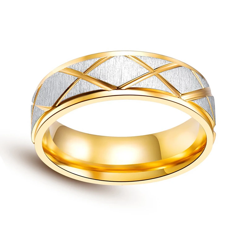 Мужские кольца с ромб спортивные серебристого цвета из нержавеющей стали