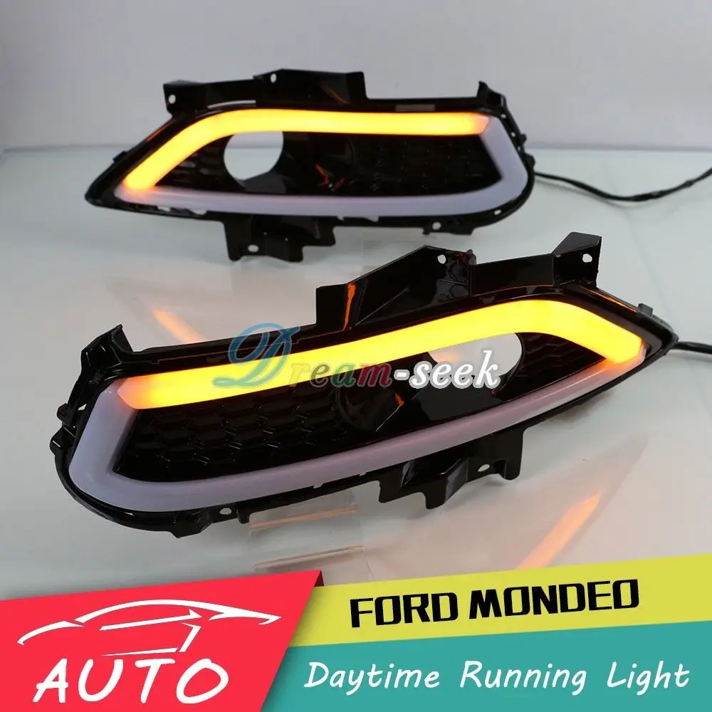DRL для Ford Mondeo Fusion 2013 2014 2015 2016 светодиодный светильник дневного света реле