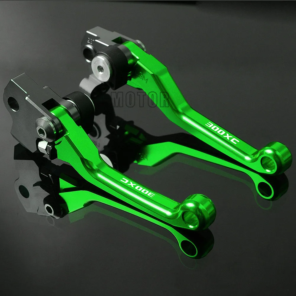 Для GasGas XC300 CNC алюминиевый мотоцикл для мотокросса грязь велосипед ямы Pivot DirtBike тормозные рычаги сцепления Газ XC 300 - Цвет: Green