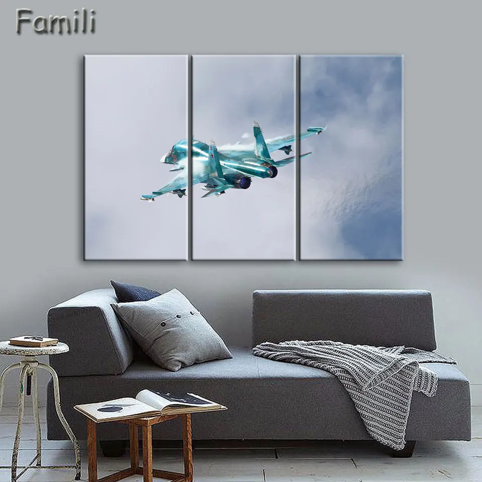 3 шт. Настенная картина с изображением летательного аппарата|picture for living room|wall