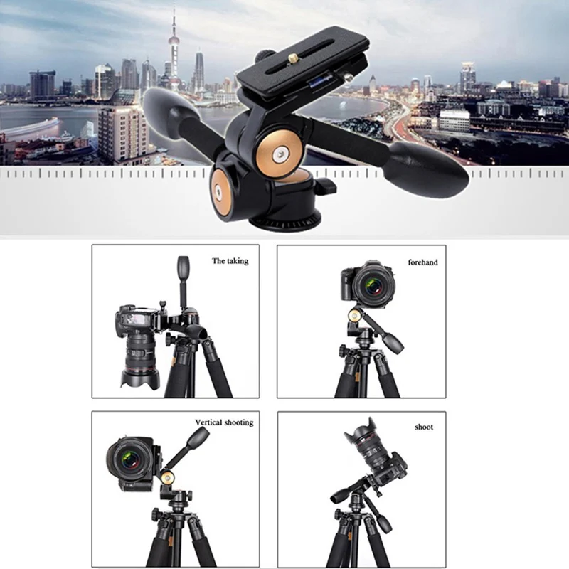 QZSD Q620 профессиональная DSLR видеокамера штатив+ панорамная головка стабильная Тяжелая камера подставка для телеобъектива рекордер видеокамера