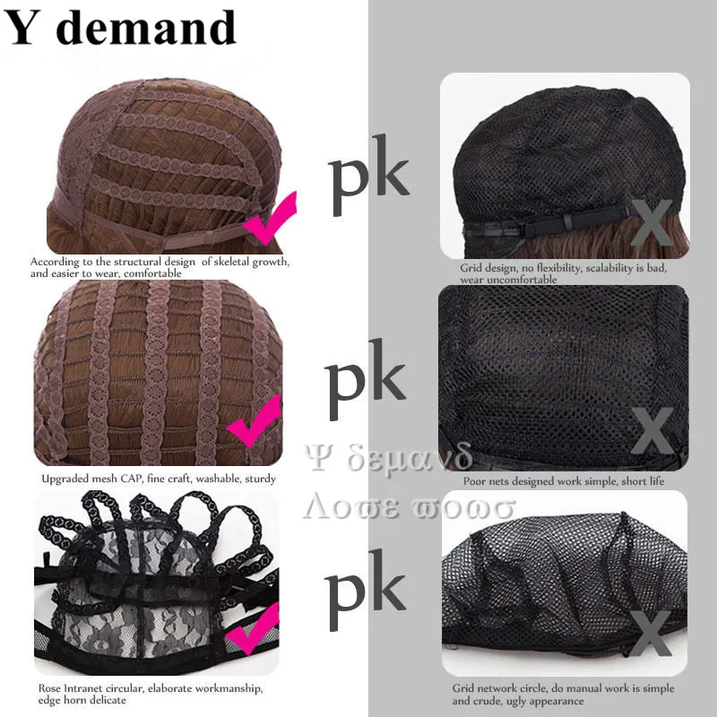 1 ШТ. Синтетические Невысокая блондинка боб Парик Для Афро-Американских Женщин