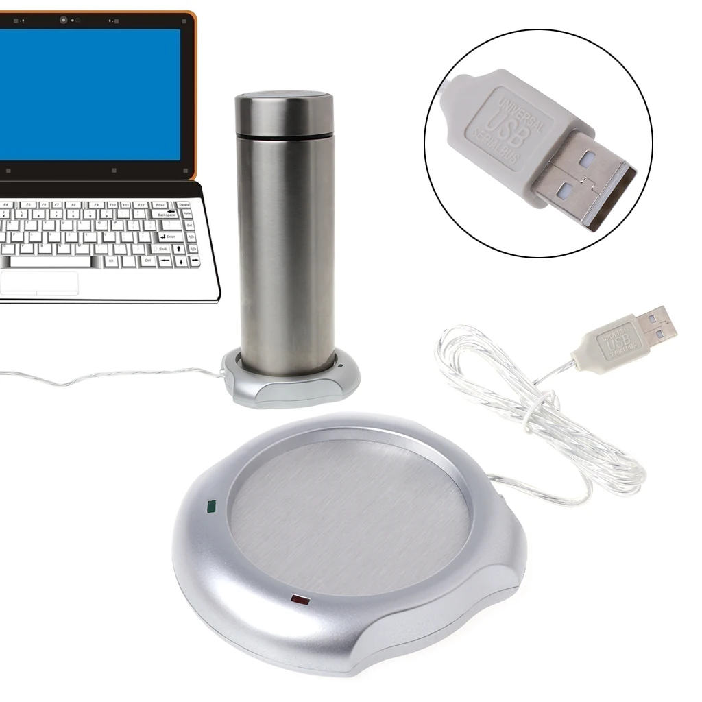 Мини USB электрическая чашка для напитков подогревающая пластина офиса и