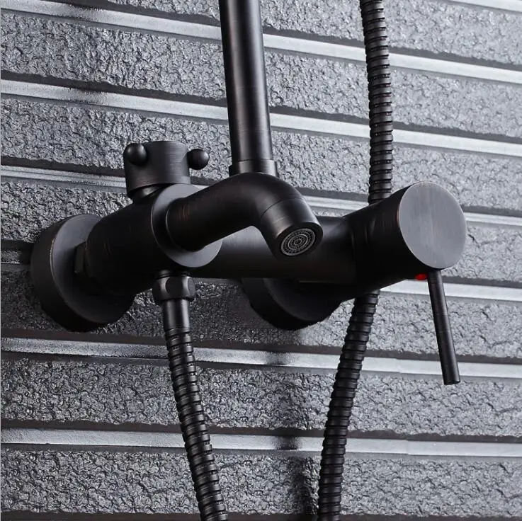 bathroom shower sets wall mount bath faucet with slide bar exposed tap handshower H9676 | Обустройство дома