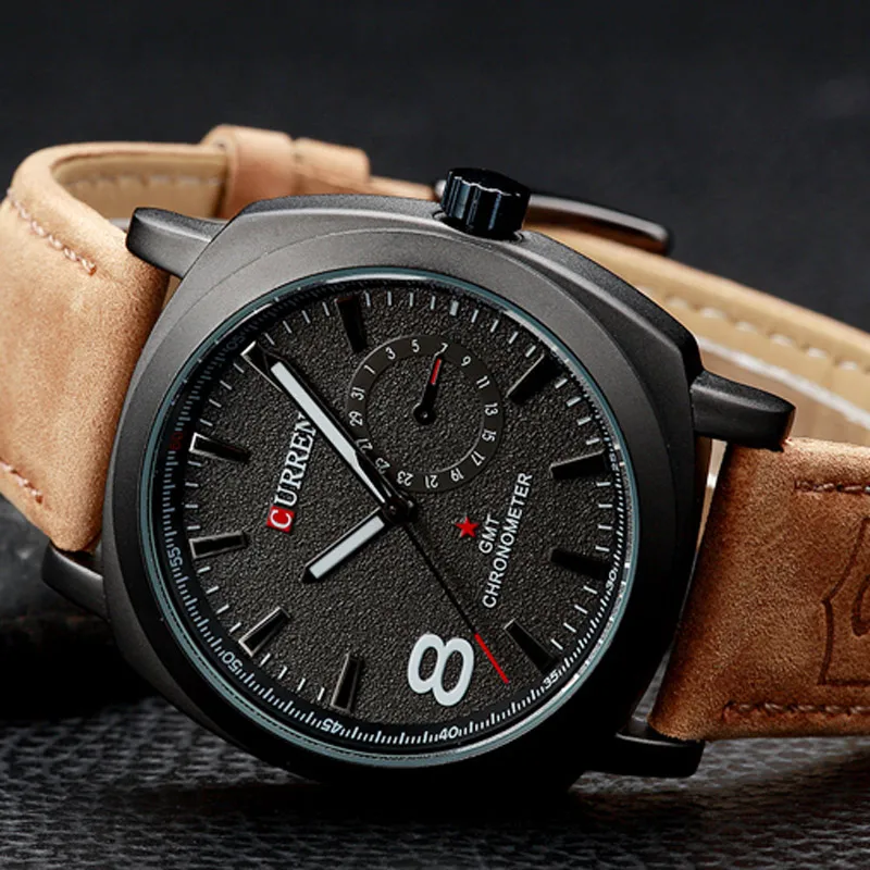 2016 нью curren часы мужские лучший люксовый бренд спортивные кварцевые военные Relogio