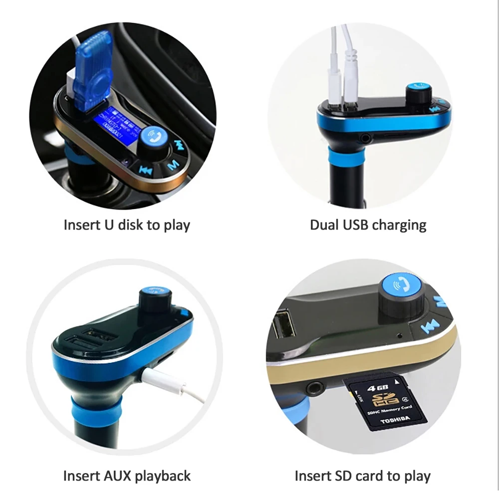 BT66 с функциями &quothands free&quot и Bluetooth для автомобиля AUX аудио поддержка u диска sd карты