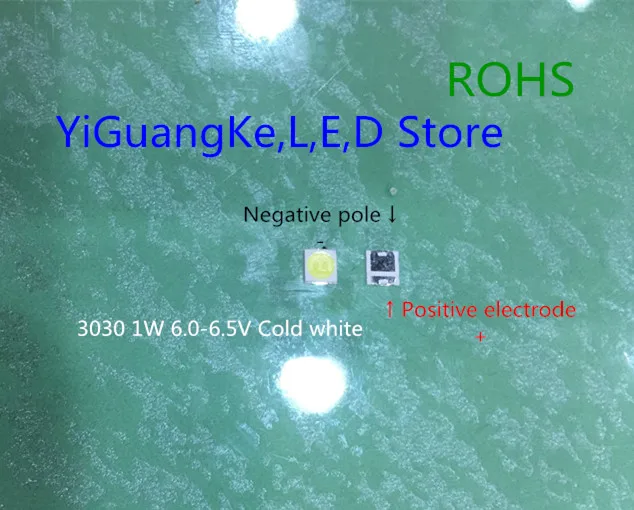 10 шт./лот Everlight 3030 LED SMD 1 Вт 6 в холодный белый для телевизора/ЖК-подсветки 3 0*3 0*0 8 мм |
