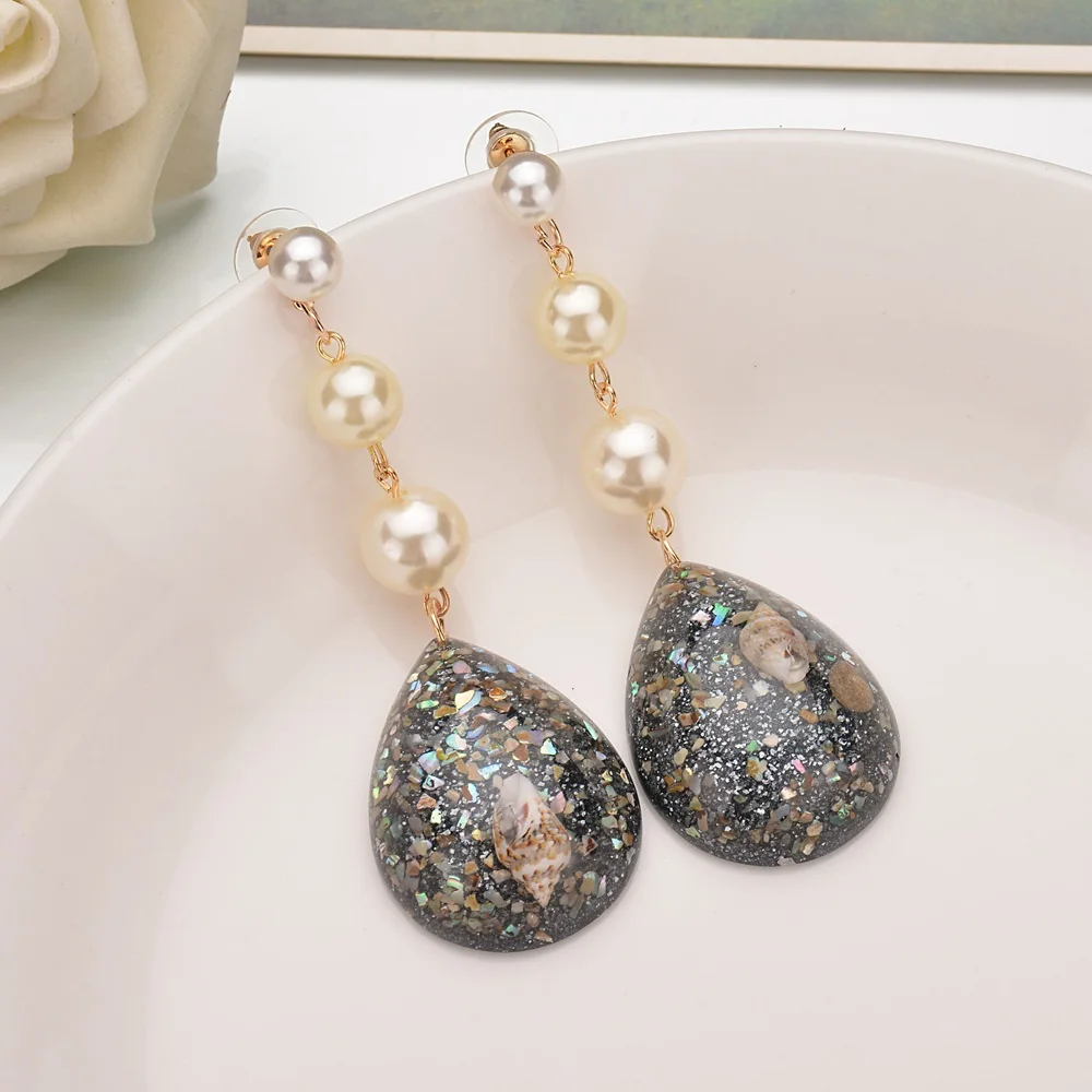 UAM летние модные женские подарочные длинные белые черные розовые серьги-подвески