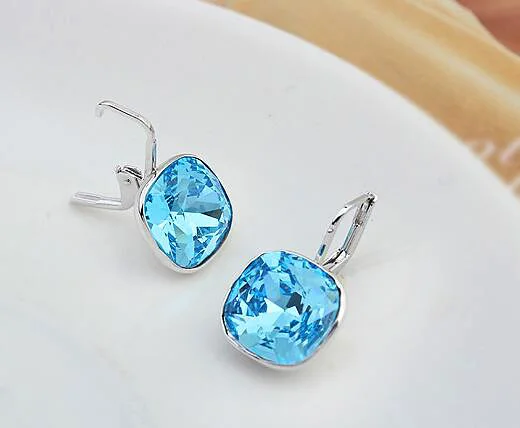 

Luxury Drop Earrings For Women Crystals from Swarovski Earrings Fine Jewelry Brincos Bijoux Top Quality