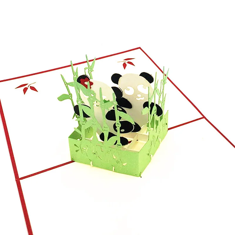 10 шт. 3D открытка ручной работы поздравительная карта Kirigami на день рождения