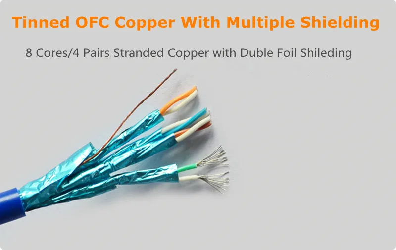 Шикарный-E высокая скорость CAT7 stp ethernet RJ45 Патч LAN Сетевой кабель 1 м 2 3 5 8 10 15 20 для