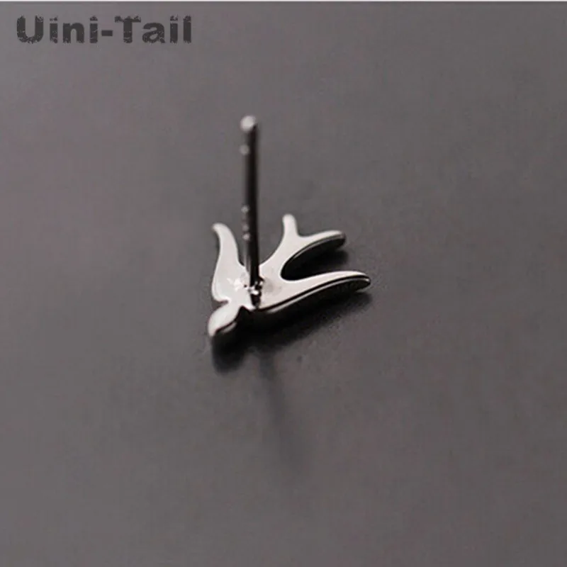 Лидер продаж модные милые серьги в виде животных Uini Tail из стерлингового серебра