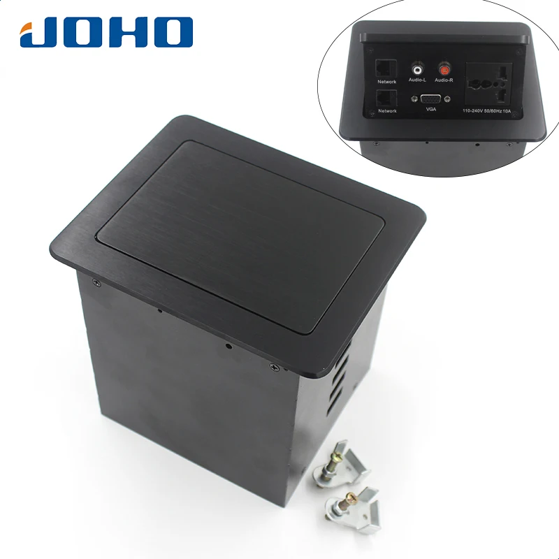 Настольная Выдвижная розетка JOHO на 10 А универсальная 2 Datas VGA аудио L и R для