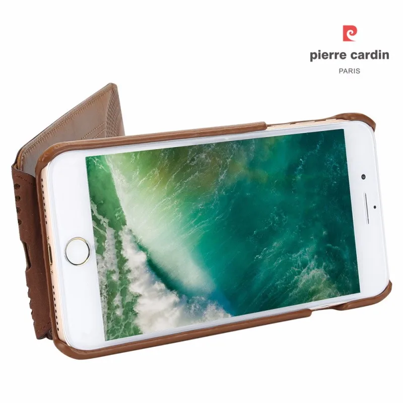 Чехол для телефона Pierre Cardin s, сумки для iPhone 6, 6 s, 7, 8, 8 Plus, чехол из натуральной кожи, Вертикальный флип-чехол для iPhone 8, 7, чехол