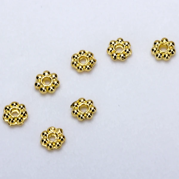100 X 4mm Daisy Flower Spacer Loose Beads charm jewelry findings DIY | Украшения и аксессуары