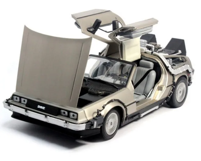 1:18 Назад в будущее 2 delorean DMC 12 scifi модель автомобиля Бесплатная доставка| |
