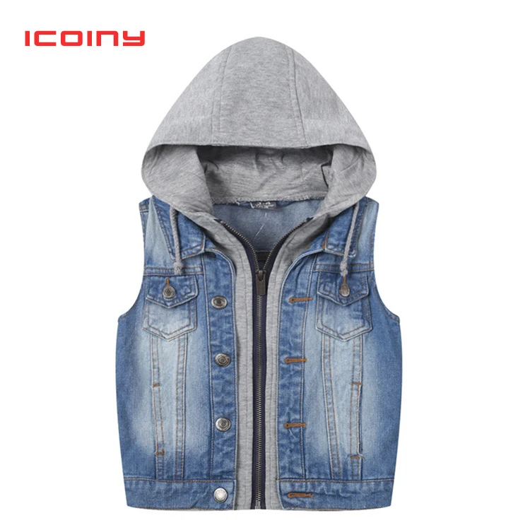 Одежда для мальчиков и девочек ковбойский жилет весна 2019 детский с капюшоном