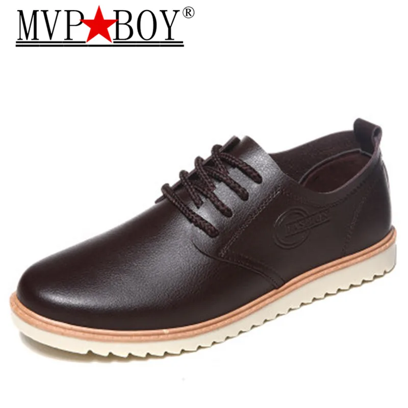 MVP BOY Hot! Мужские туфли на плоской подошве повседневные кожаные дышащие в