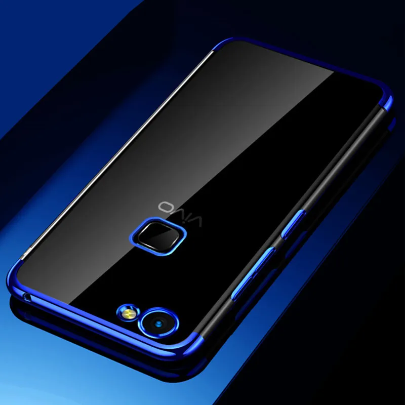 EXUNTON Роскошный чехол для VIVO V7 PLus V9 Y81 с покрытием из ТПУ мягкий чехол для VIVO V7 PLus V9 Y81 чехол на заднюю панель телефона