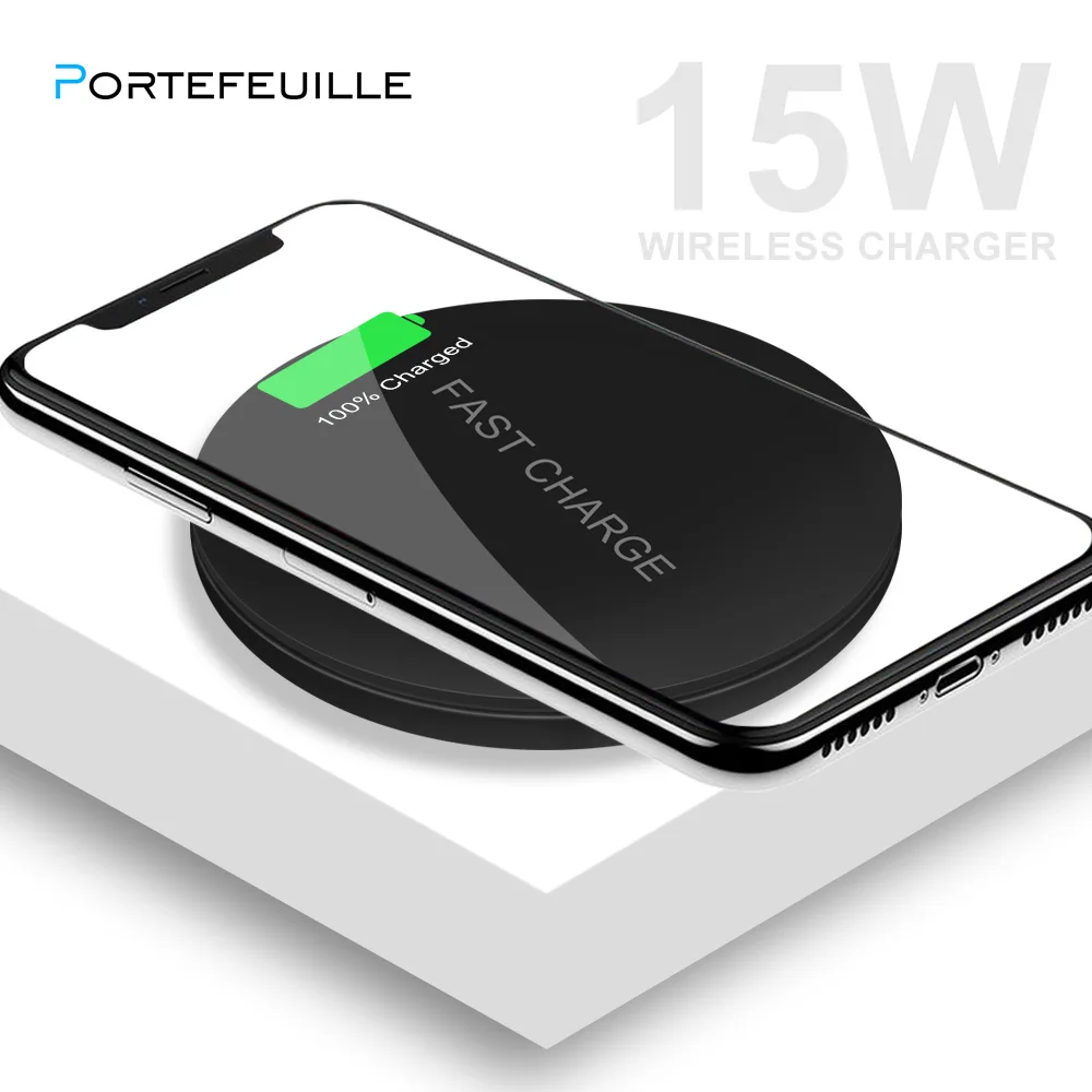 Портативное беспроводное зарядное устройство для Iphone X Xs MAX XR 8 Plus Quick Chargeur