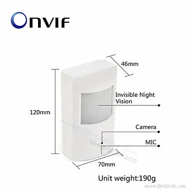 Горячая Распродажа P2P камера видеонаблюдения в виде ПИР ONVIF 1 МП мини ip с