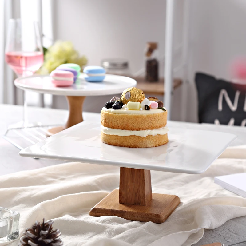 Китайская тарелка высокая подставка для торта креативные подносы сервировки еды