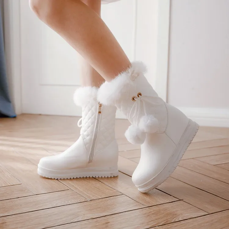 Зимние теплые водонепроницаемые ботинки PXELENA женская обувь удобные плюшевые