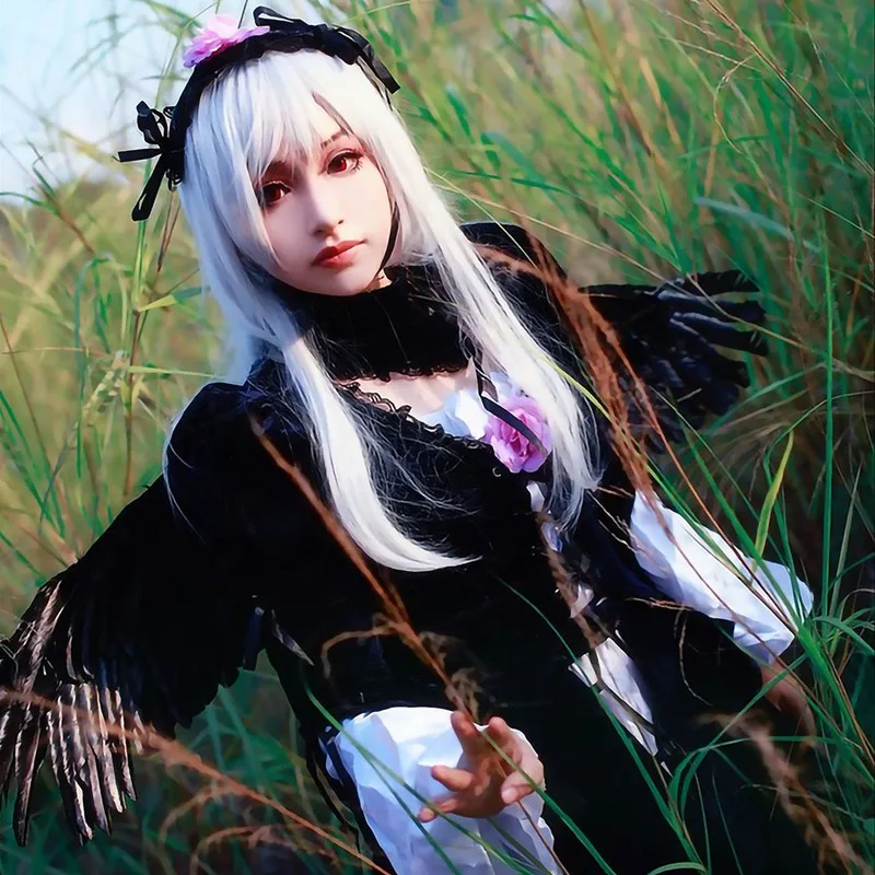 Новый аниме Rozen косплей для девушки костюм Suigintou ртутная лампа Косплей костюмы