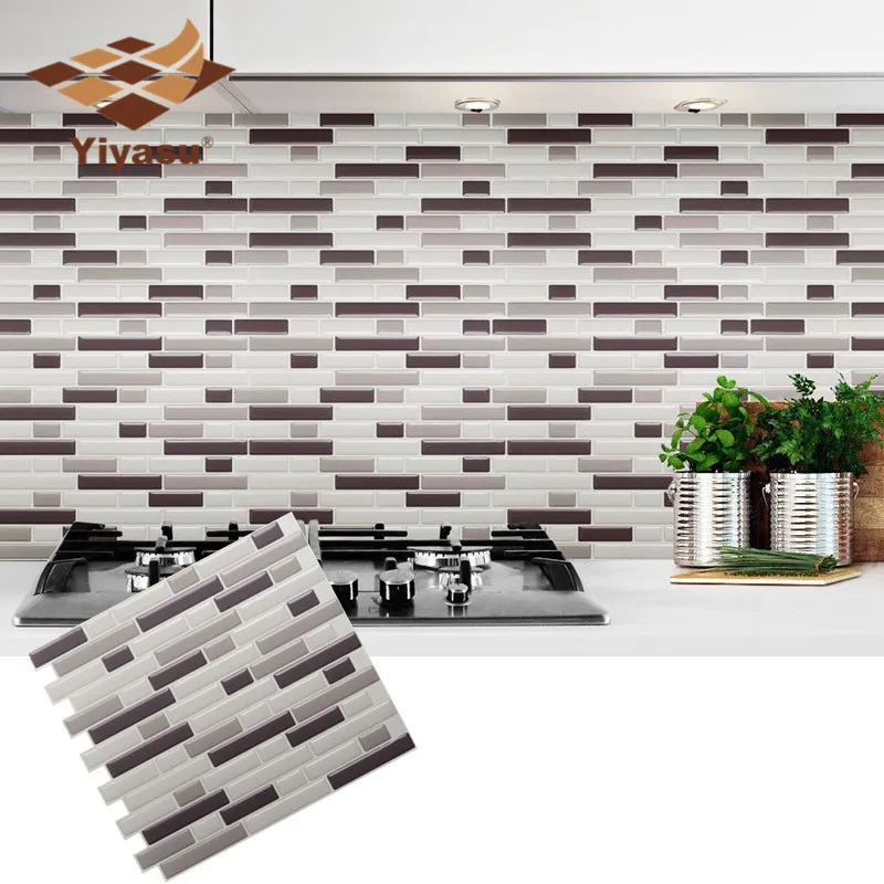 Самоклеящаяся мозаичная плитка наклейка на стену DIY Кухня Ванная домашний Декор