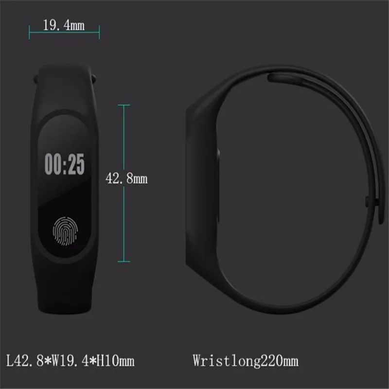 M2 Smart Band Bluetooth браслет монитор сердечного ритма Smartband здоровья Фитнес трекер